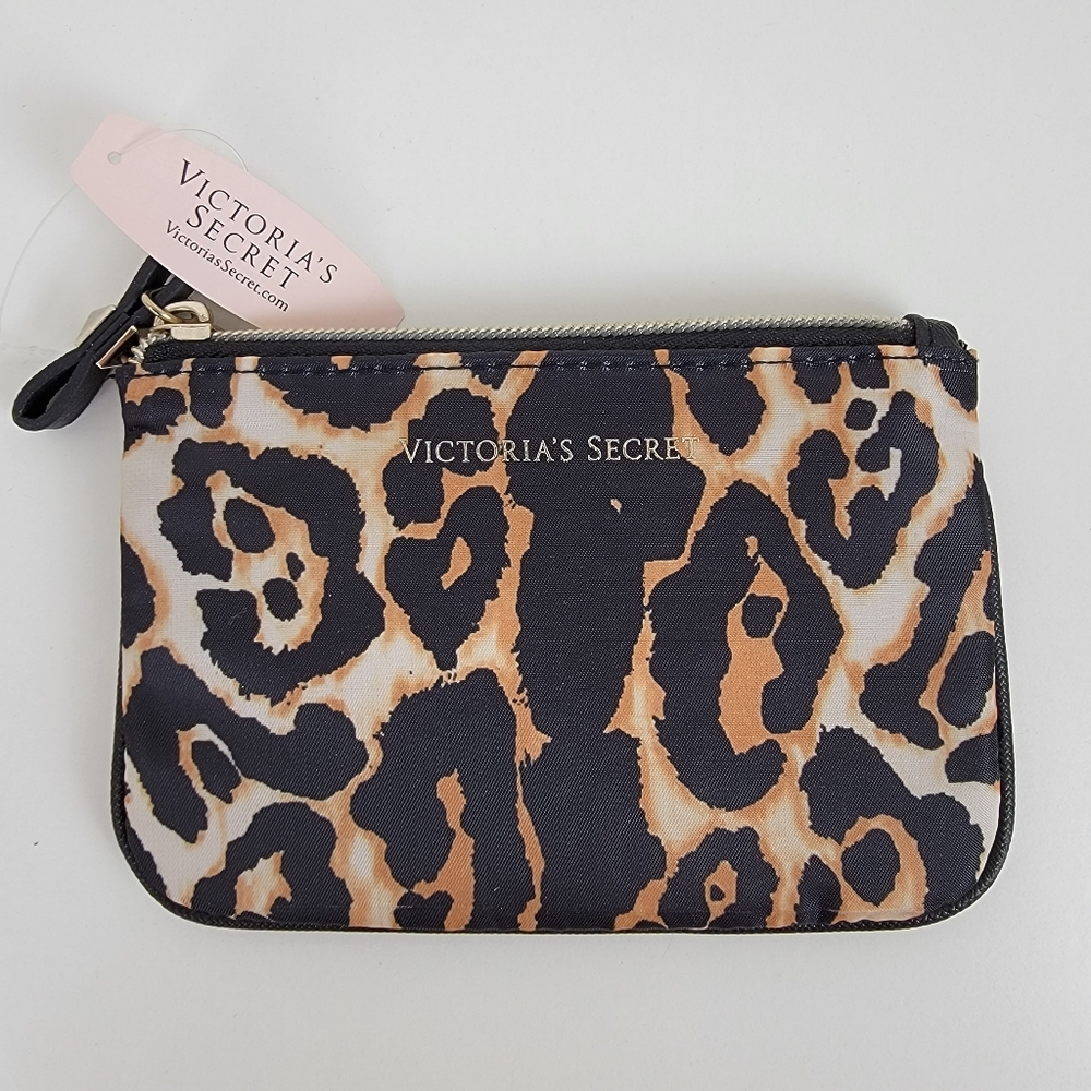 Victoria’s Secret Leopard Zippered Coin Wallet Pouch Bag